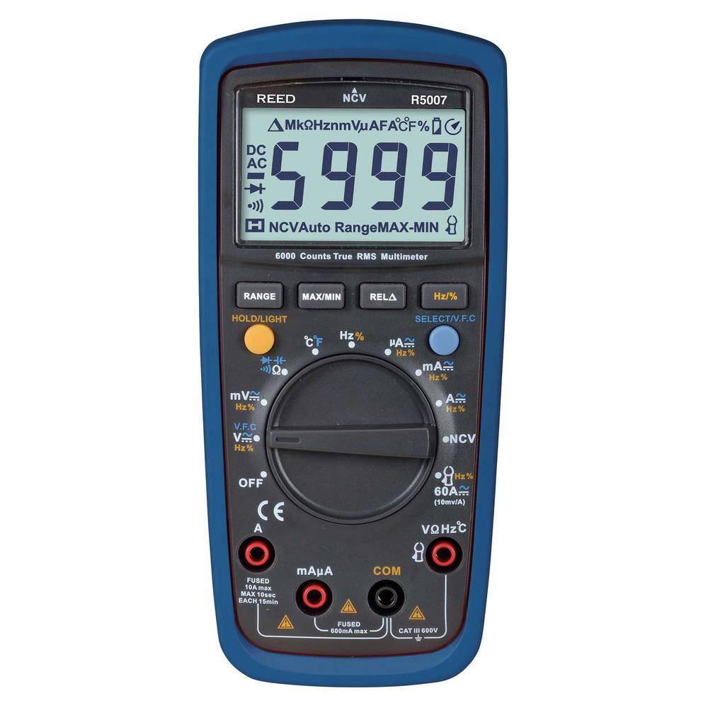 REED Instruments TRMS Digital Multimeter with Non-Contact Voltage Detector R5007