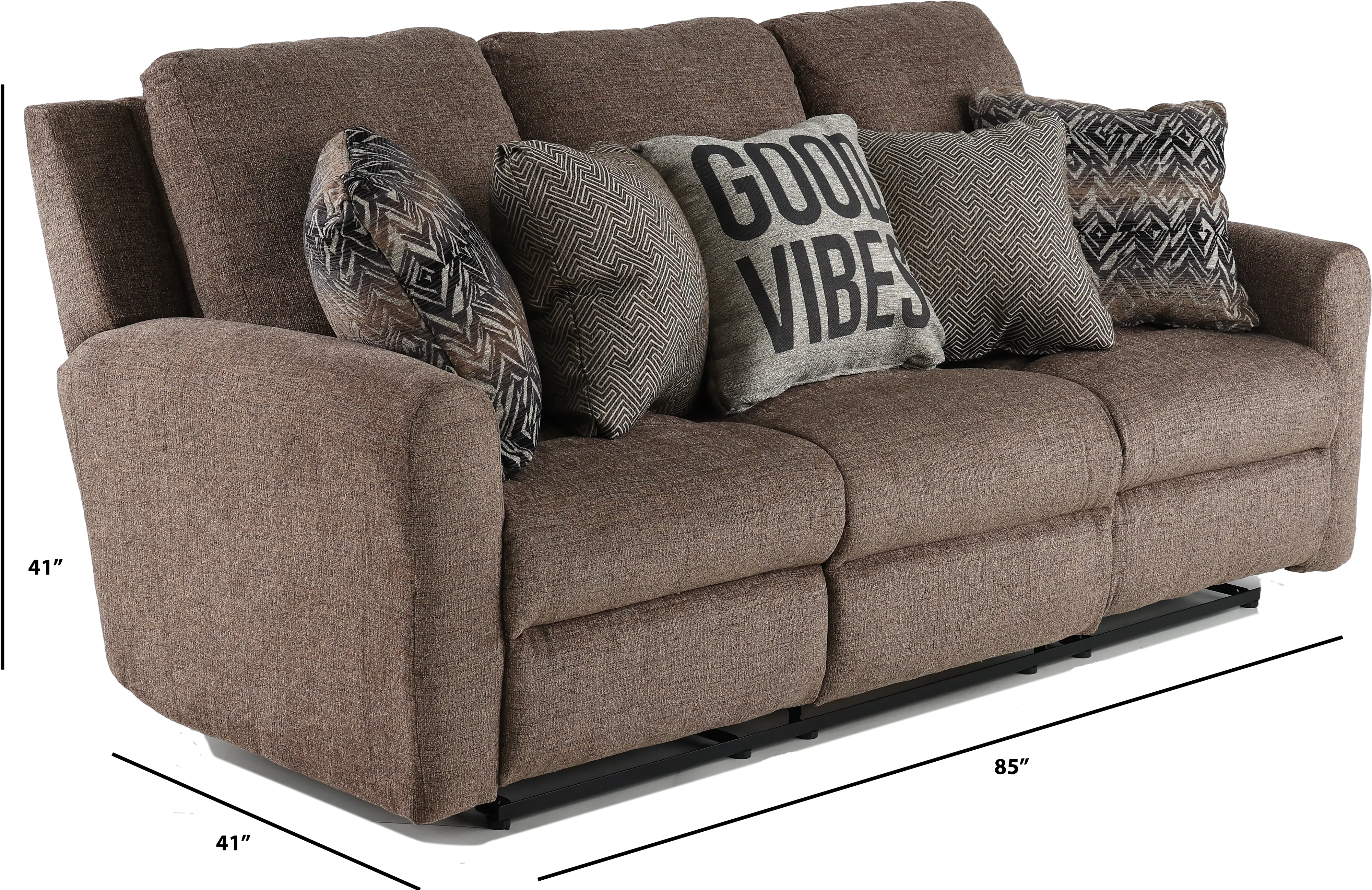 Calvin Otter Brown Power Reclining Sofa