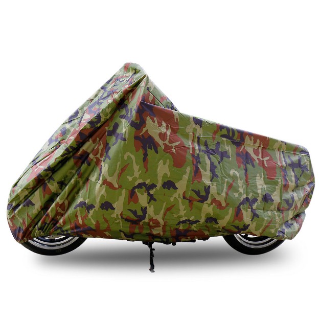 Unique Bargains 190t Rain Dust Motorcycle Cover Outdoor Waterproof Protector