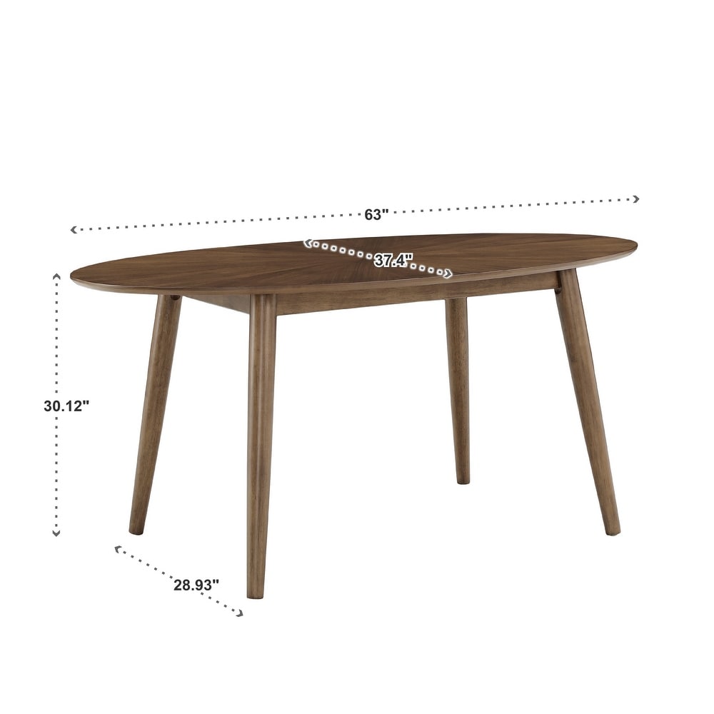 Rondo Mid Century Walnut Oval Dining Table by iNSPIRE Q Modern