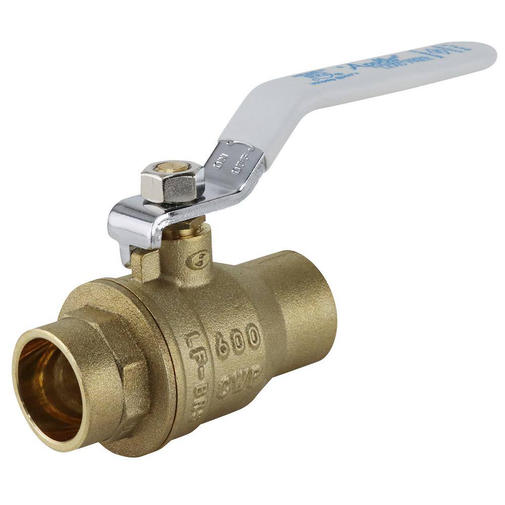 Apollo 34 in. Lead Free Brass SWT x SWT Ball Valve 94ALF20401A