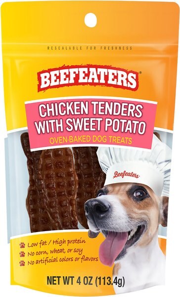 Beefeaters Chicken Tenders Sweet Potato Jerky Dog Treat， 4-oz bag