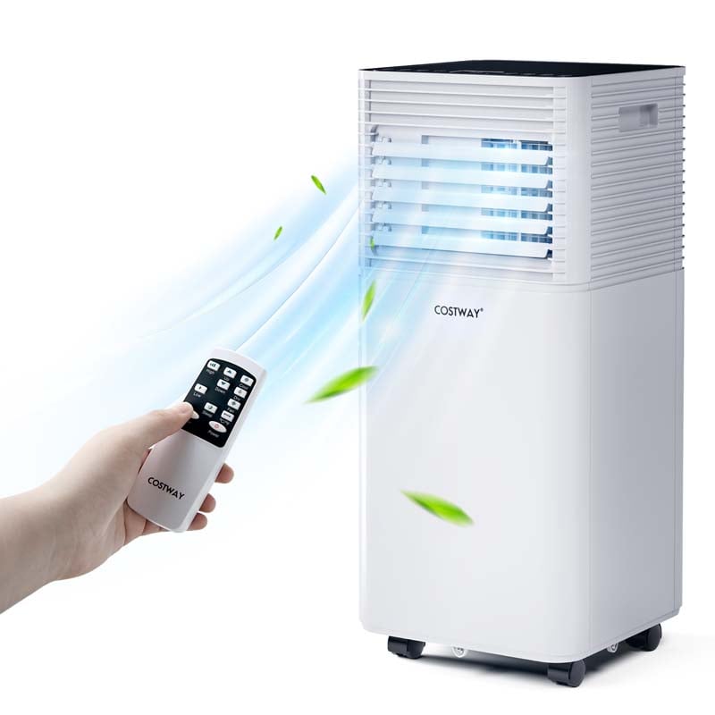 10000 BTU 3-in-1 Portable Air Conditioner Air Cooler Fan Dehumidifier with 4 Modes & 2 Speeds, Remote Control