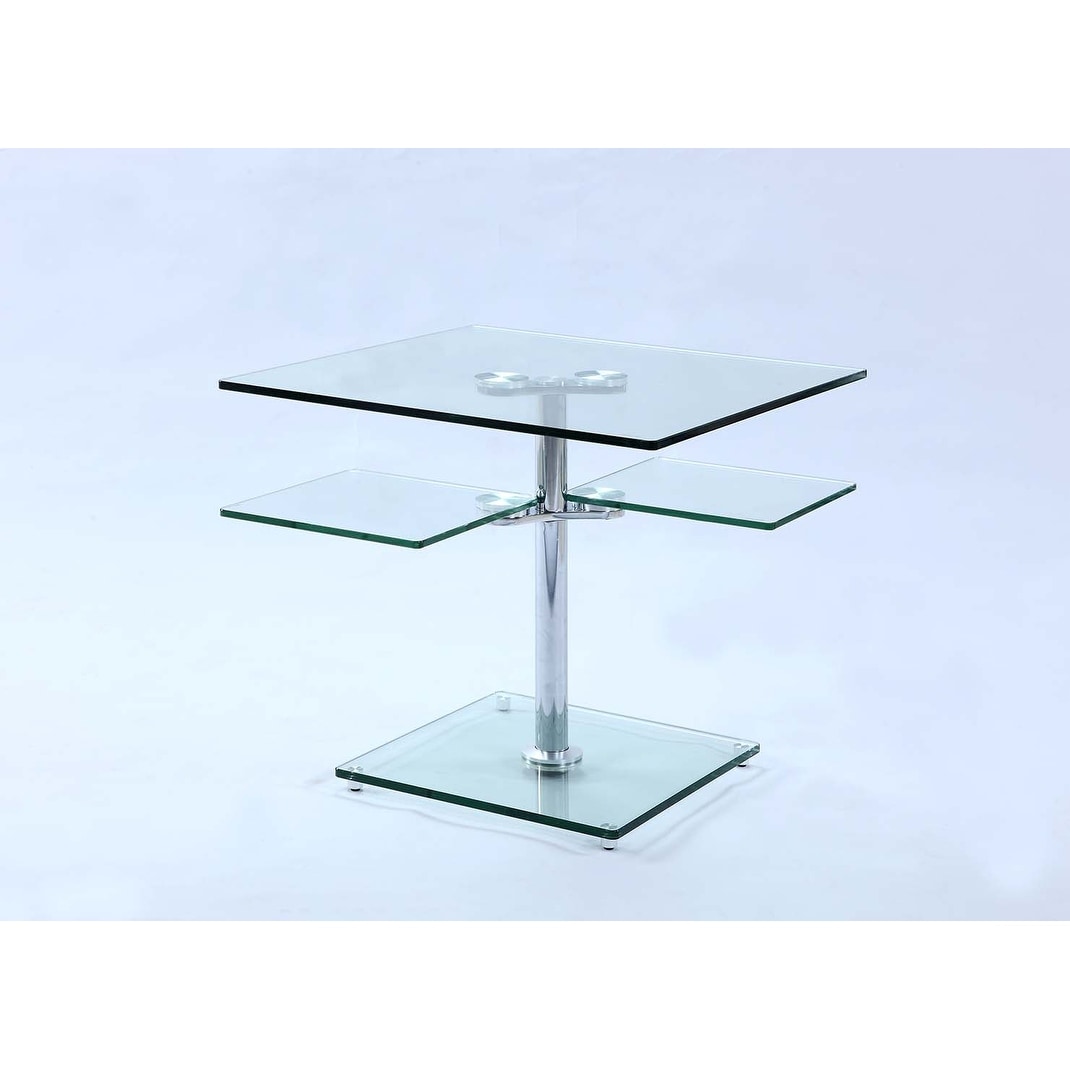 Somette Multi-Top Glass Lamp Table