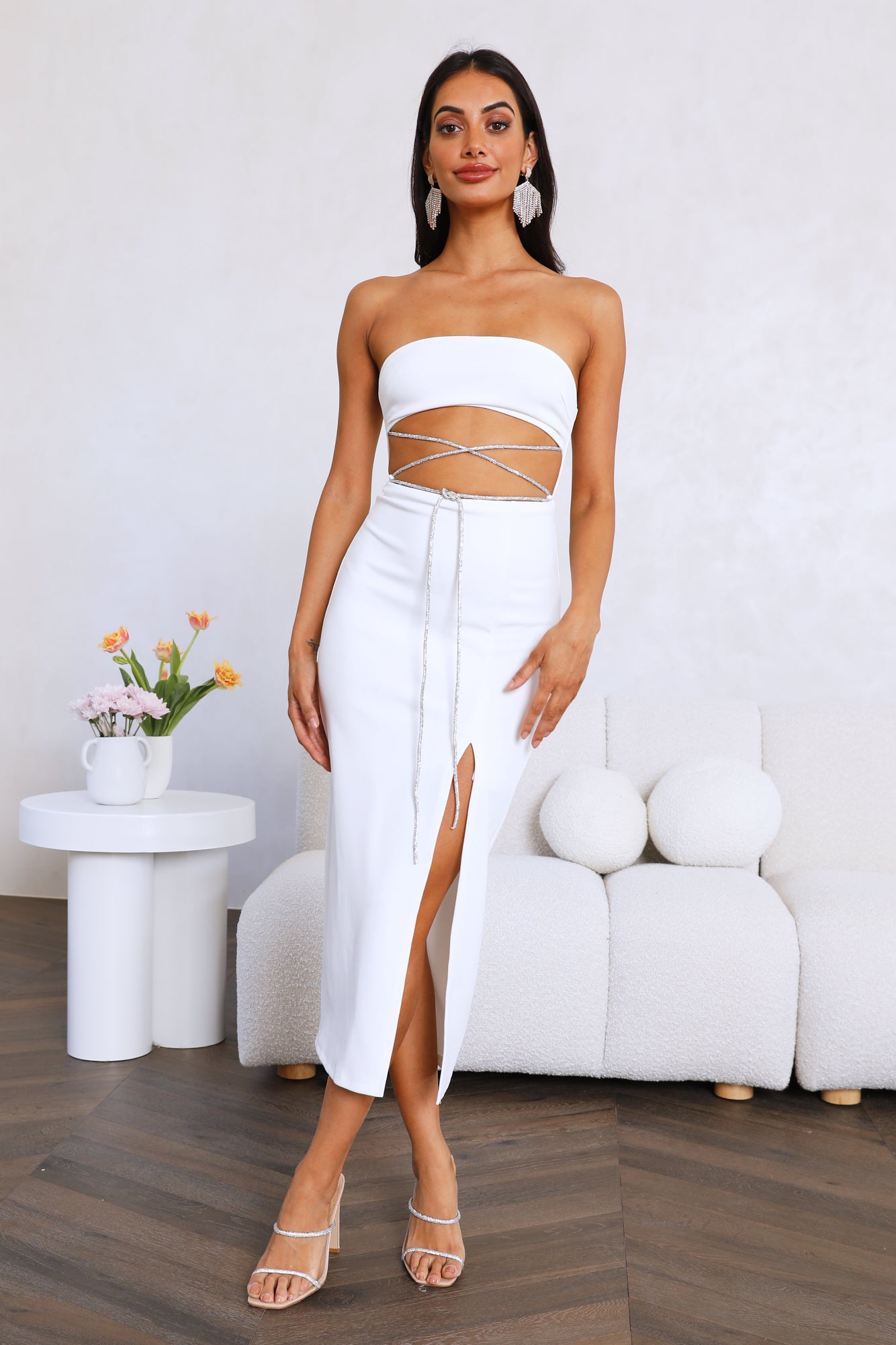 Live Big Midi Dress White