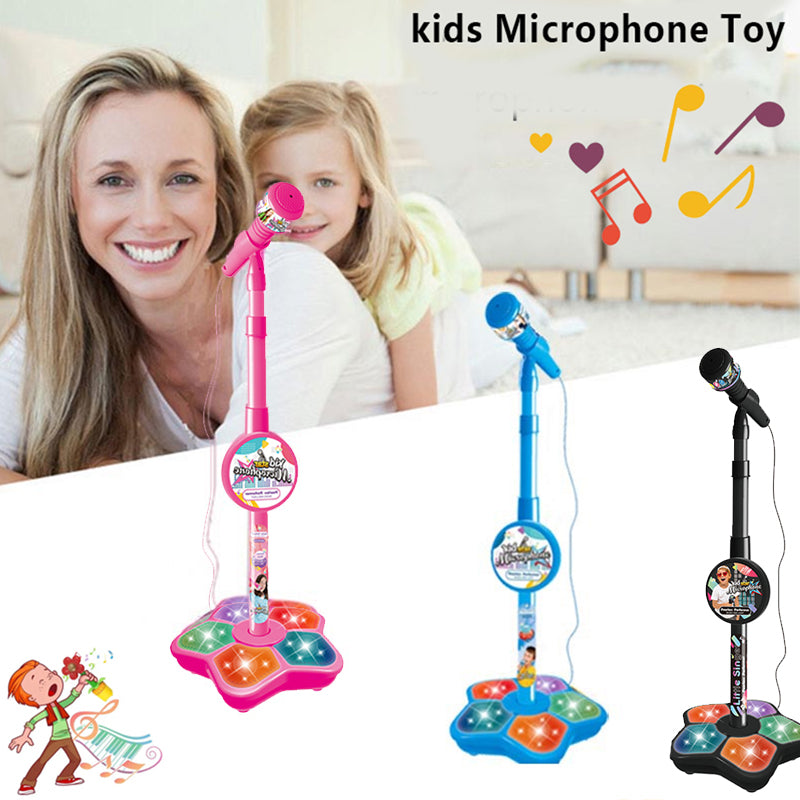 Chriyungel Kids Microphone with Stand Karaoke Song Musical Instrument Toys