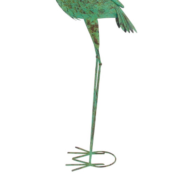 Coastal Crane Garden Sculpture Green Olivia amp May