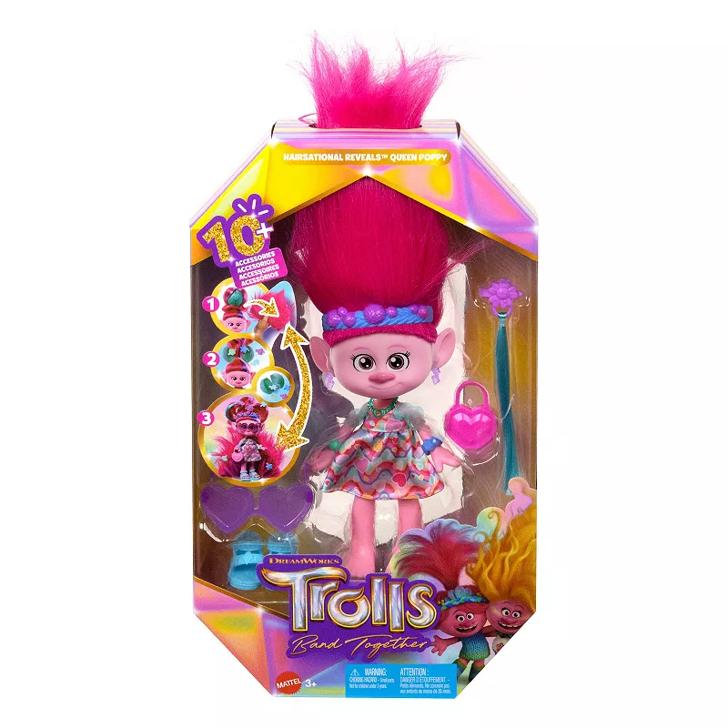 DreamWorks Trolls Band Together Hairsational Queen Poppy Fashion Doll