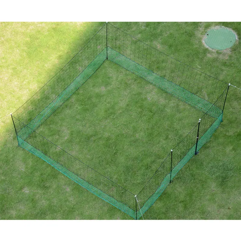 Easily assembled 12 meter poultry netting with fiberglass post and ground peg