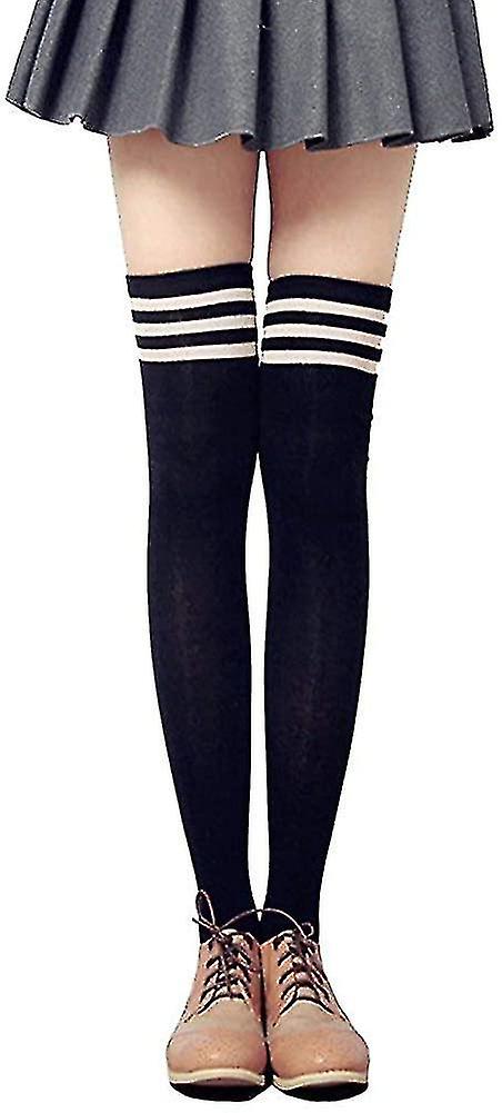 Women Over Knee Thigh High Socks Plus Size Tube Leg Warmers Stocking Cotton