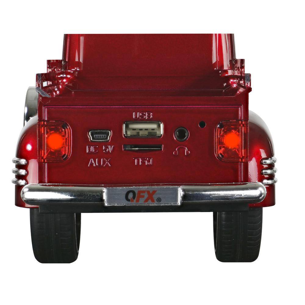 QFX Retro Chevy Truck Portable Bluetooth Speaker (Red) BT-1953-RED