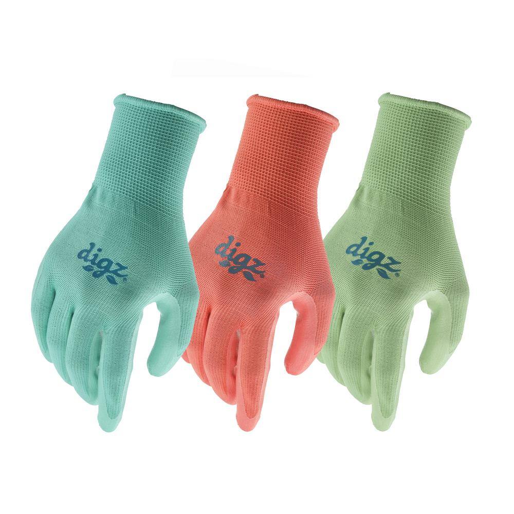 Digz Women's Large Nitrile Coated Gloves (3-Pack) 79882-024