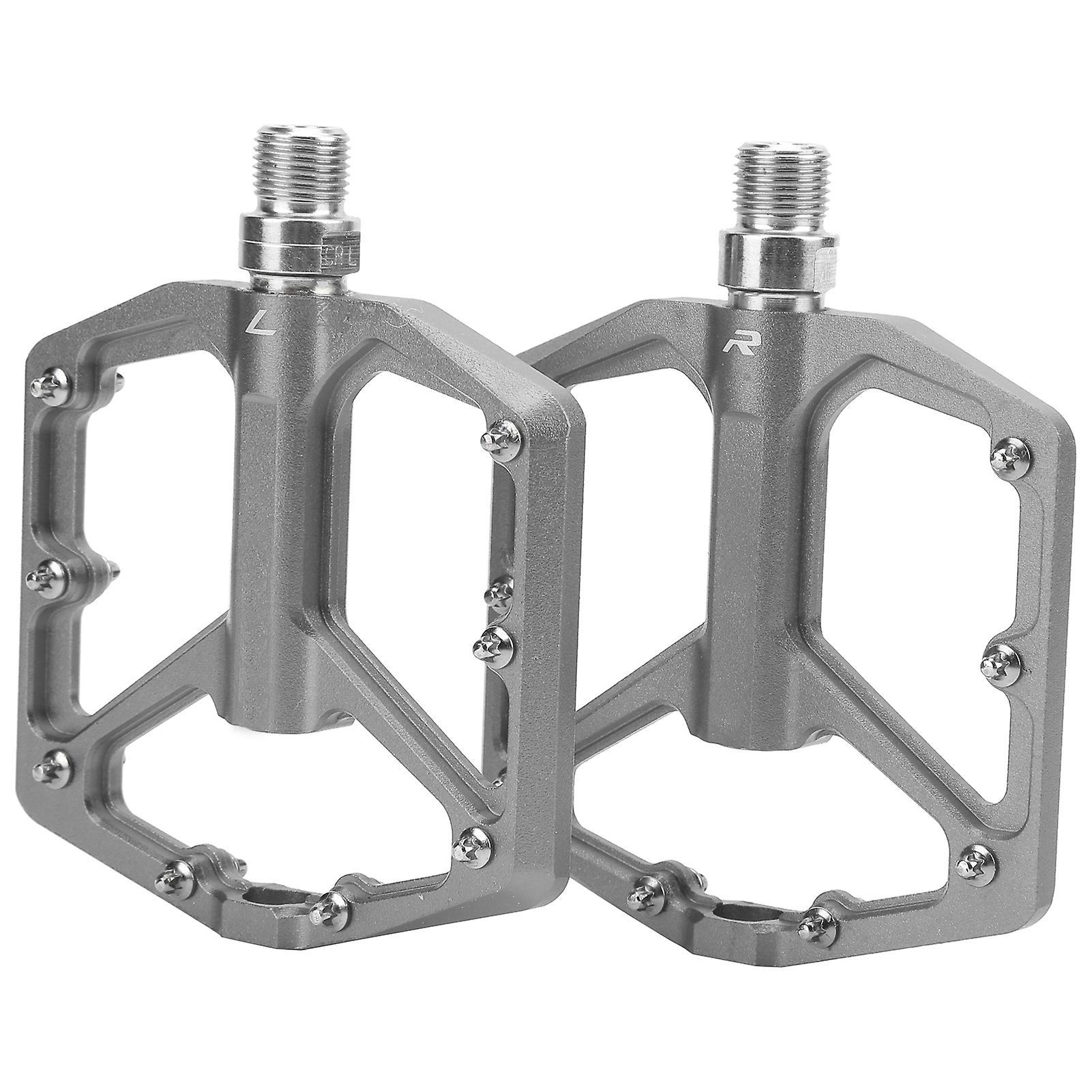 1 Pair Ztto Mountain Bike Pedals Aluminium Alloy Nonslip Bicycle Platform Flat Pedalstitanium