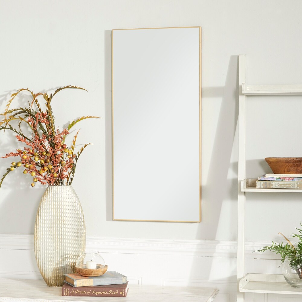 Contemporary Rectangular Wall Mirror   Multiple Finishes and Sizes