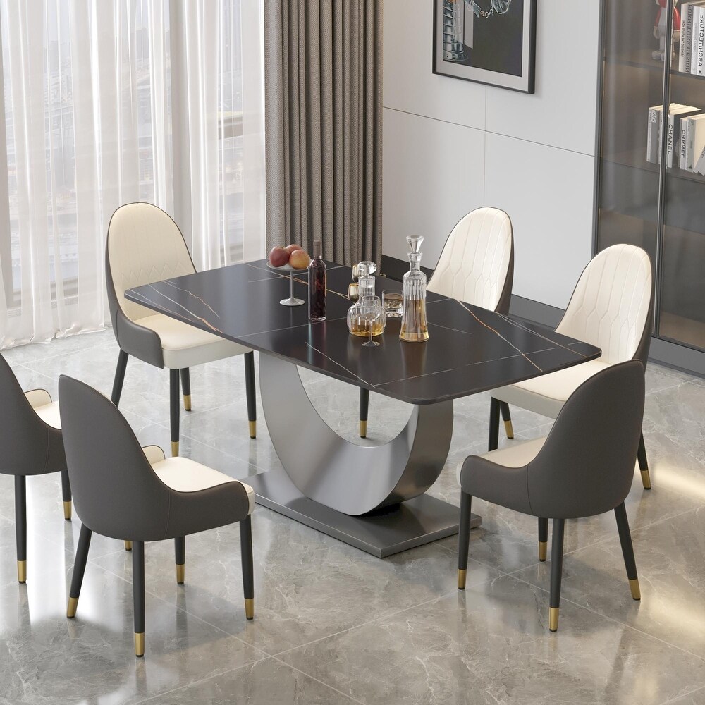 71'' Modern Rectangular Sintered Stone Dining Table