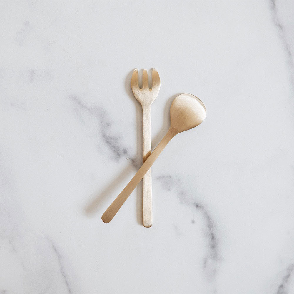 Brass Dessert Utensil Set