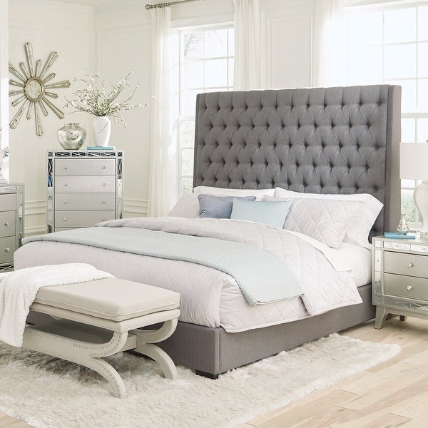 Briarley Metallic Mercury and Grey 6-piece Panel Bedroom Set - - 35216488