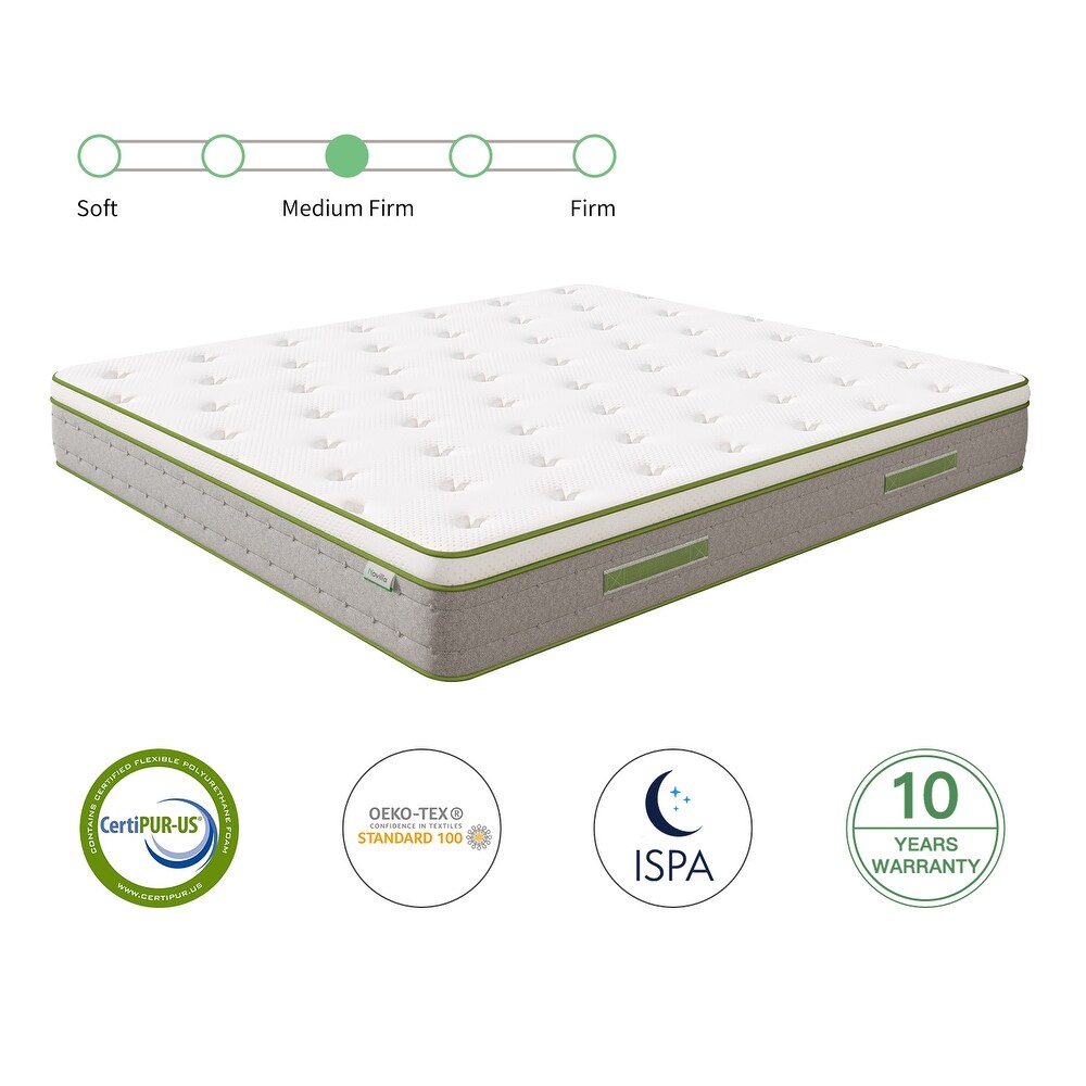 Novilla 10 inch Gel Memory Foam Hybrid Pocket Spring Mattress