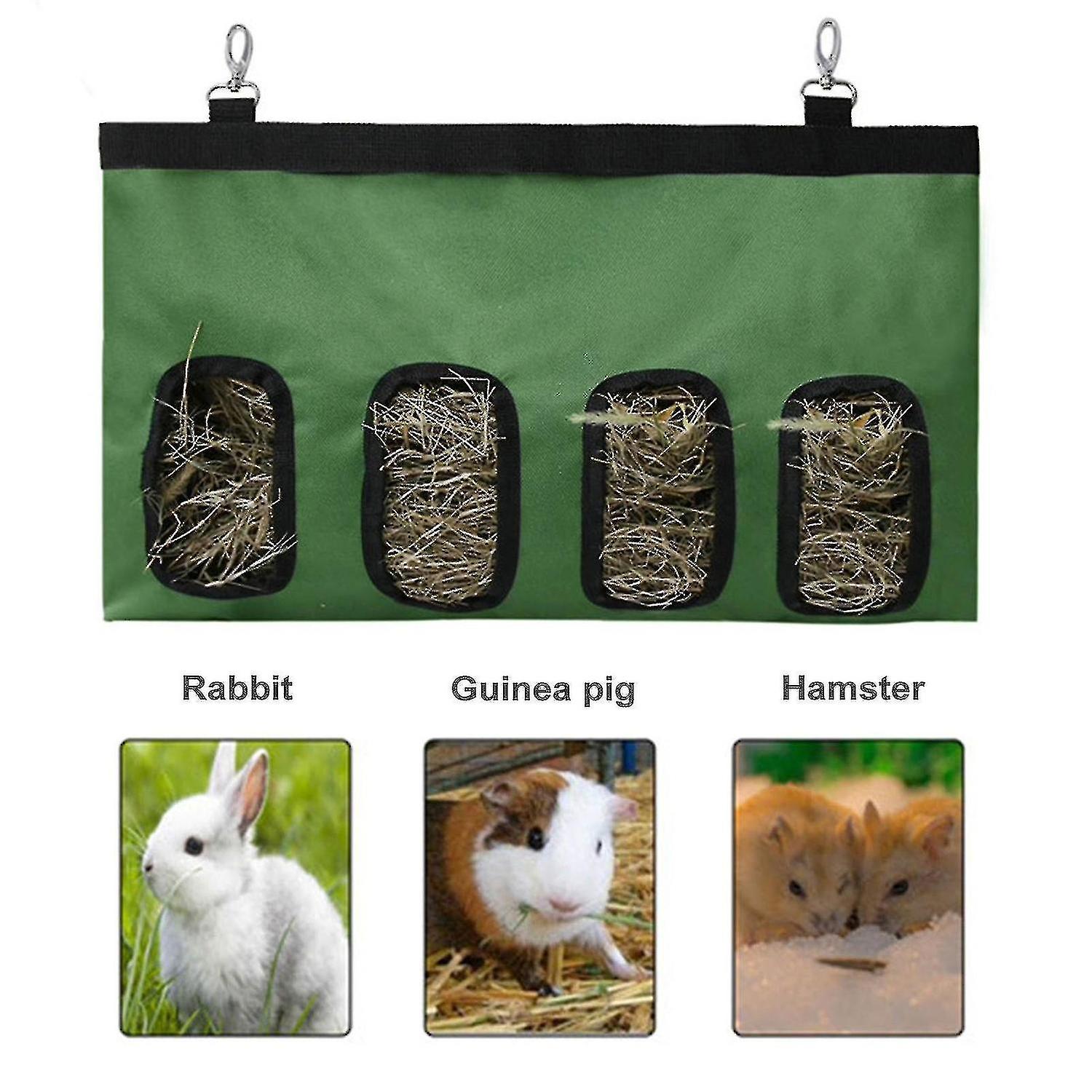 Rabbit Chinchilla Hay Bag Hanging Feeder Holder Feeding Storage Pouch Pet S