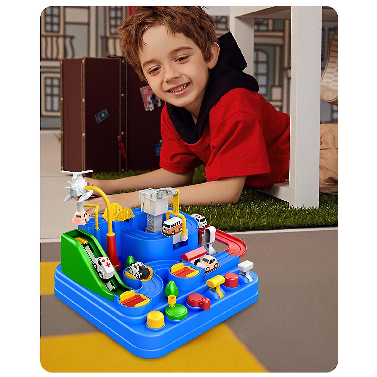 Baby Car Adventure Game Manual Rail Train Track Toys For Children Education Toys