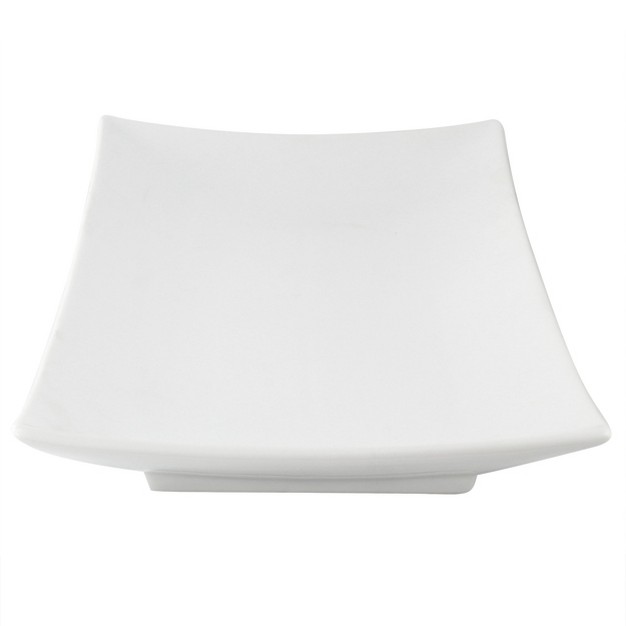 Our Table Simply White 23 Inch Rectangular Porcelain Platter In White