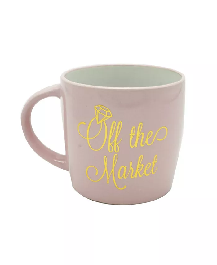 TMD Holdings Off the Market Mug and Does This Ring Make Me Look Engaged Wine Glass Set 2 Pieces