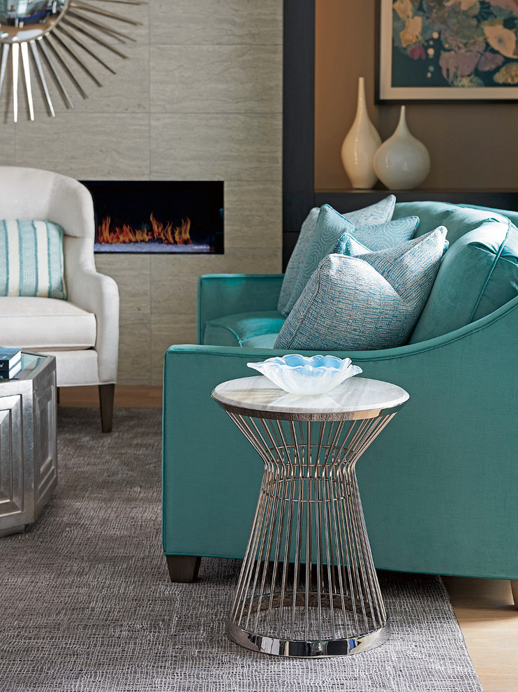 Martini Stainless Accent Table   Contemporary   Side Tables And End Tables   by Lexington Home Brands  Houzz