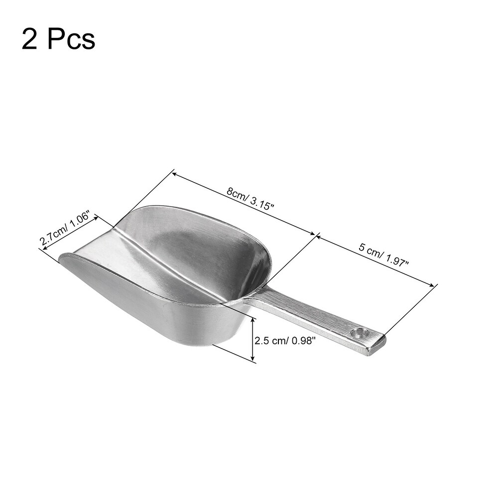 2Pcs Ice Scoops Aluminum 5.12\