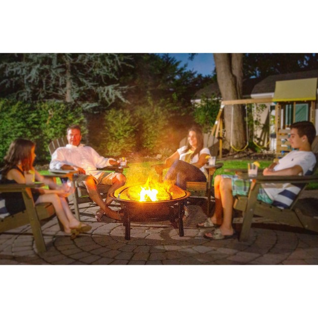 Endless Summer Round Wood Burning Outdoor Fire Pit Copper