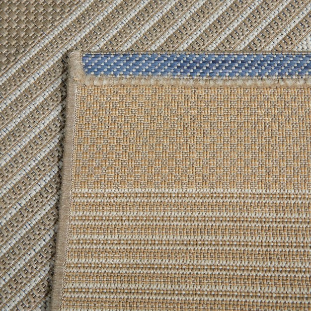 Sand Stripe Outdoor Rug Blue