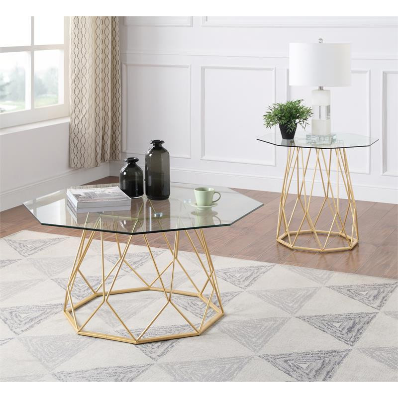 Furniture of America Growder Contemporary Glass Top Coffee Table in Sand Black   Contemporary   Coffee Tables   by Homesquare  Houzz