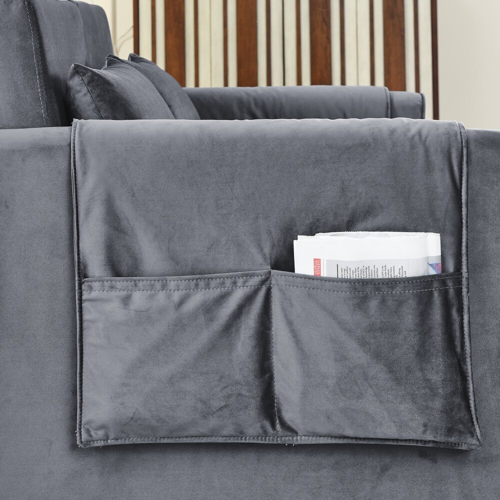 Luxury 3 in 1 Convertible Sleeper Sofa Bed Couch  55\