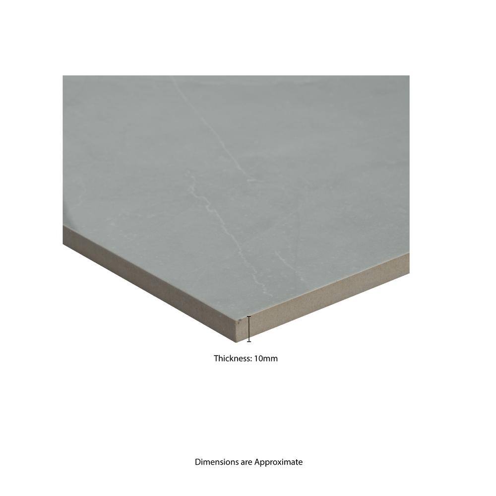 MSI Madison Celeste 11.56 in. x 23.87 in. Polished Porcelain Stone Look Floor and Wall Tile (16 sq. ft.Case) NHDMADCEL1224P