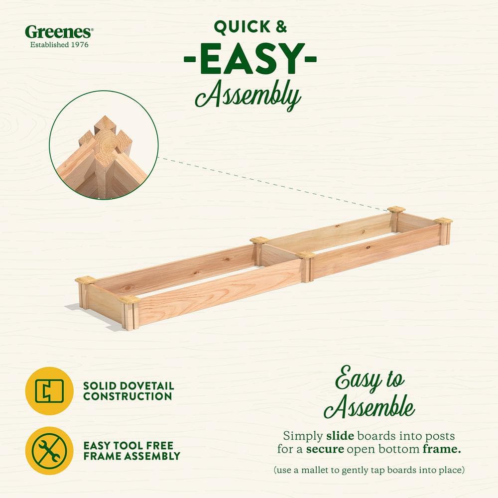 Greenes Fence 16 in. x 8 ft. x 5.5 in. Premium Cedar Raised Garden Bed RC16966P