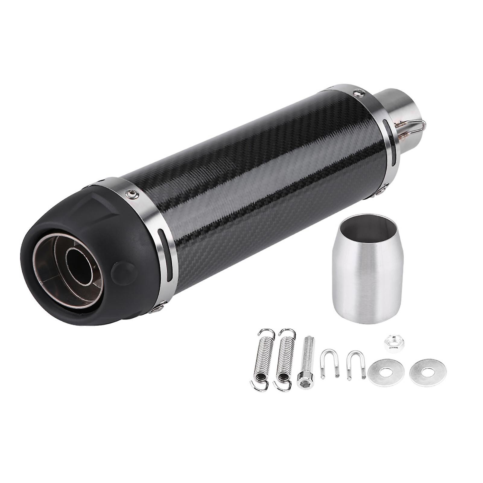 51mm Universal Motorcycle Modified Real Bright Carbon Fiber Exhaust Muffler Pipe With Db Killer