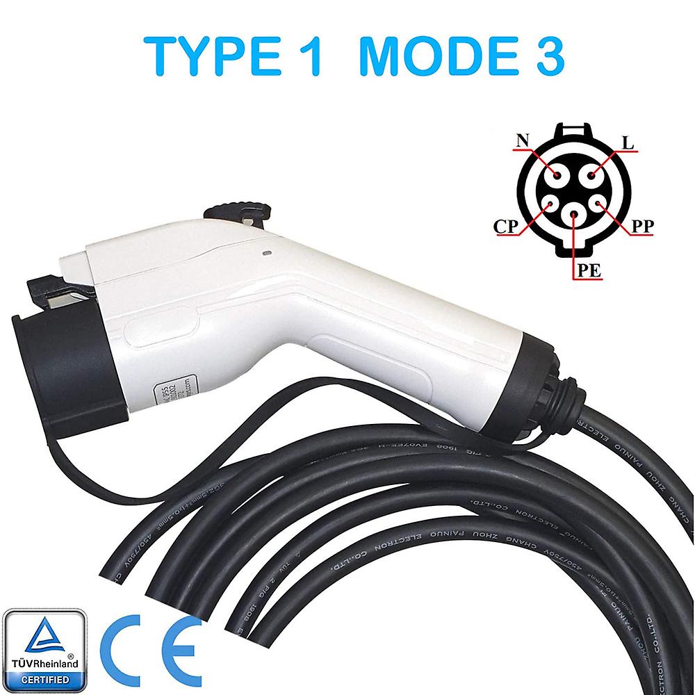 Born Pretty Type 2 To Type 1 Ev Charging Cable 32a 16a Single Phase Sae J1772 Female Plug For Electric Vehicle Charger 5m Cord