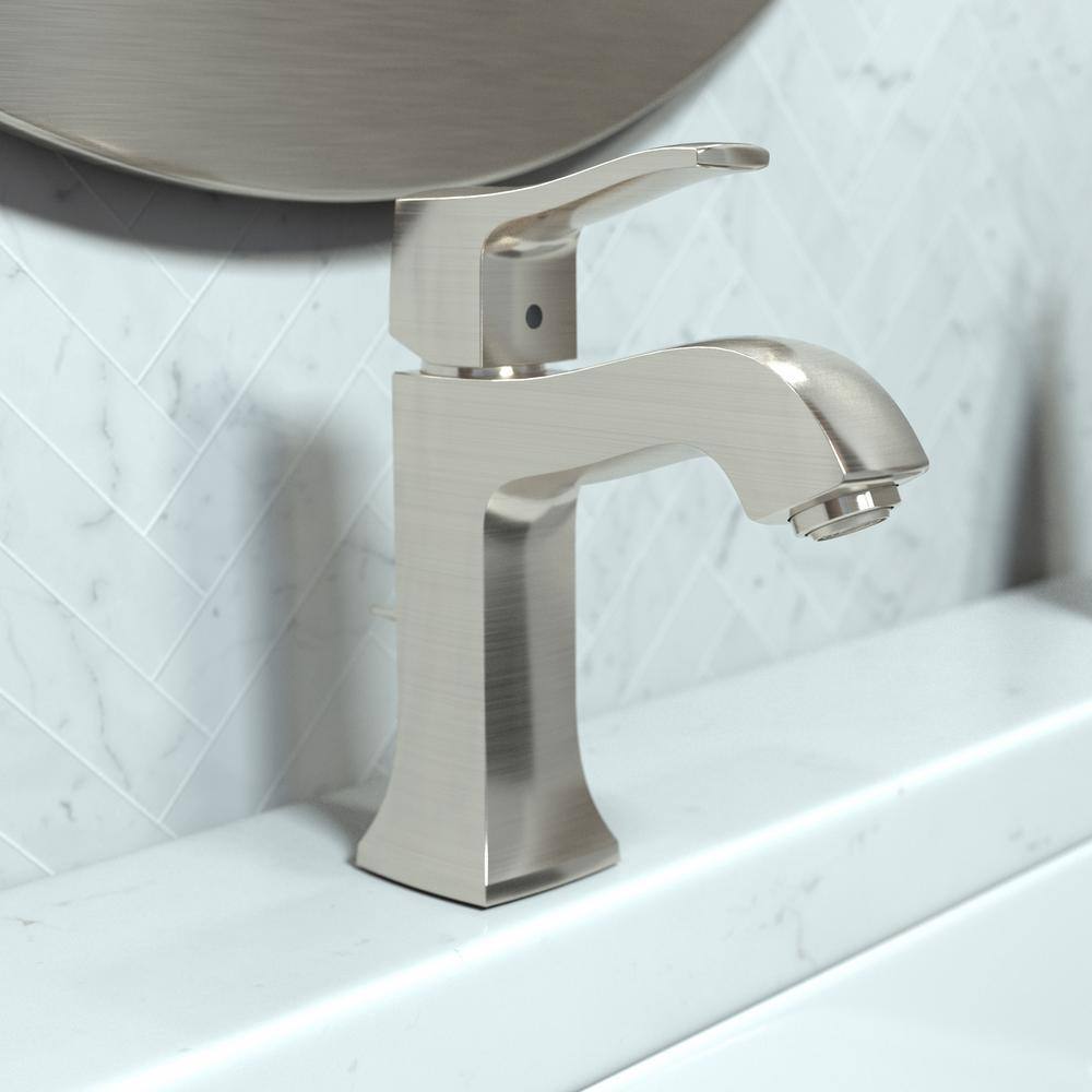 Hansgrohe Metris C Single Handle Single Hole Bathroom Faucet in Brushed Nickel 31075821