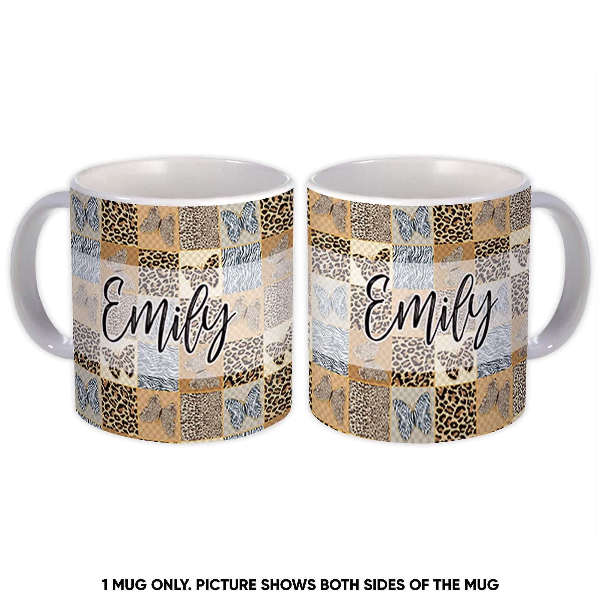 Gift Mug: Animal Print Butterflies Cheetah