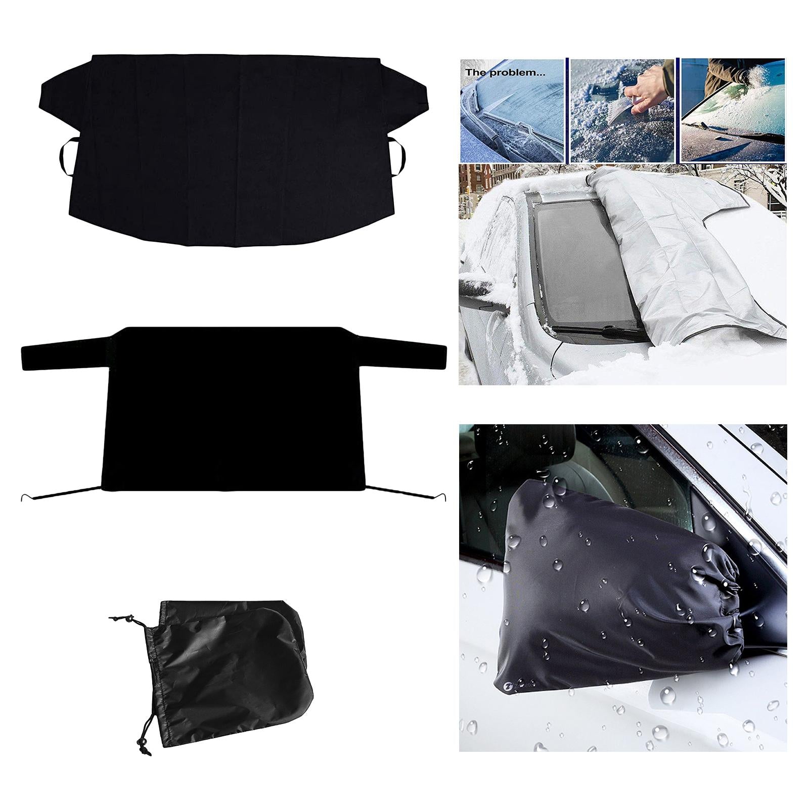 Car Front and Rear Windshield Snow Cover Snow Ice Dust Guard for Car Truck SUV Front Windshield