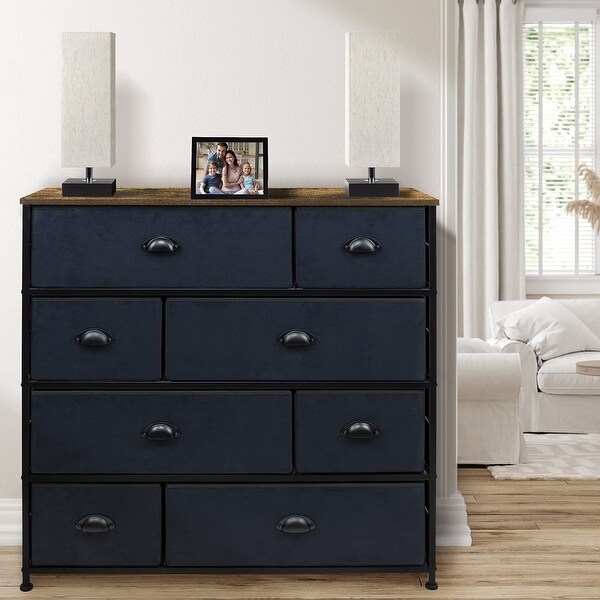 Dresser w/ 8 Drawers Furniture Storage and Chest Tower for Bedroom - - 35443508