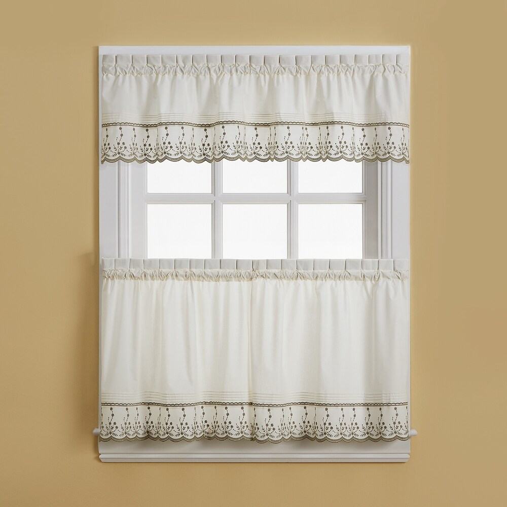 Curtainworks Abby Tailored Valance and Tier Curtain Collection