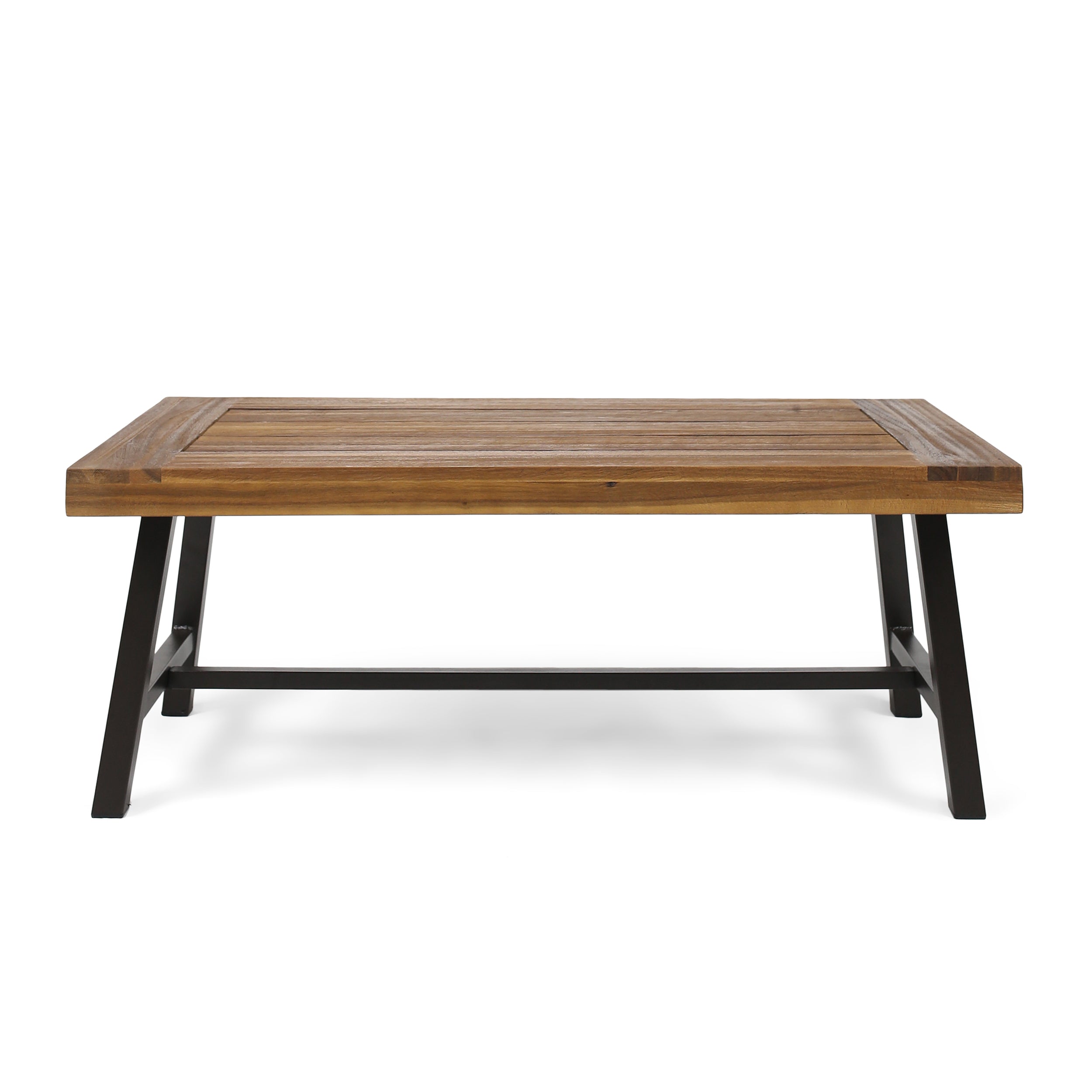 Jenny Outdoor Acacia Wood Coffee Table, Sandblast Finish