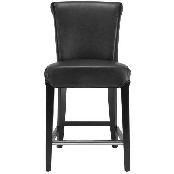 Safavieh Seth Black Faux Leather 23-inch Counter Stool - 18.7