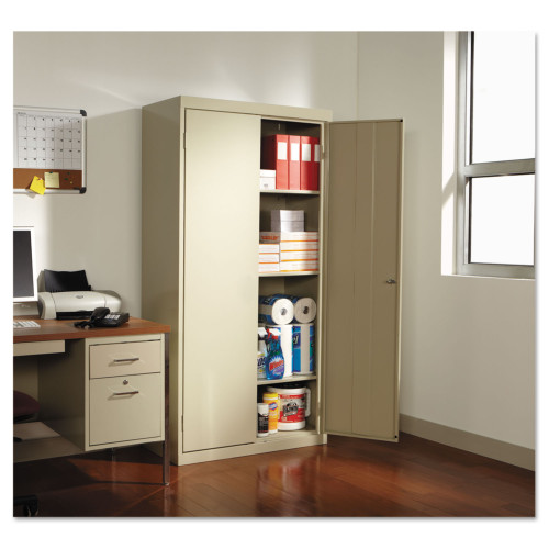 Alera Economy Assembled Storage Cabinet， 36w x 18d x 72h， Putty (CME7218PY)