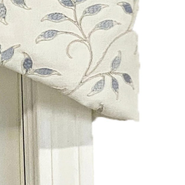 Page Turner Cornice Valance Topaz 3in Rod Pocket 50in X 17in Blue By Rlf Home