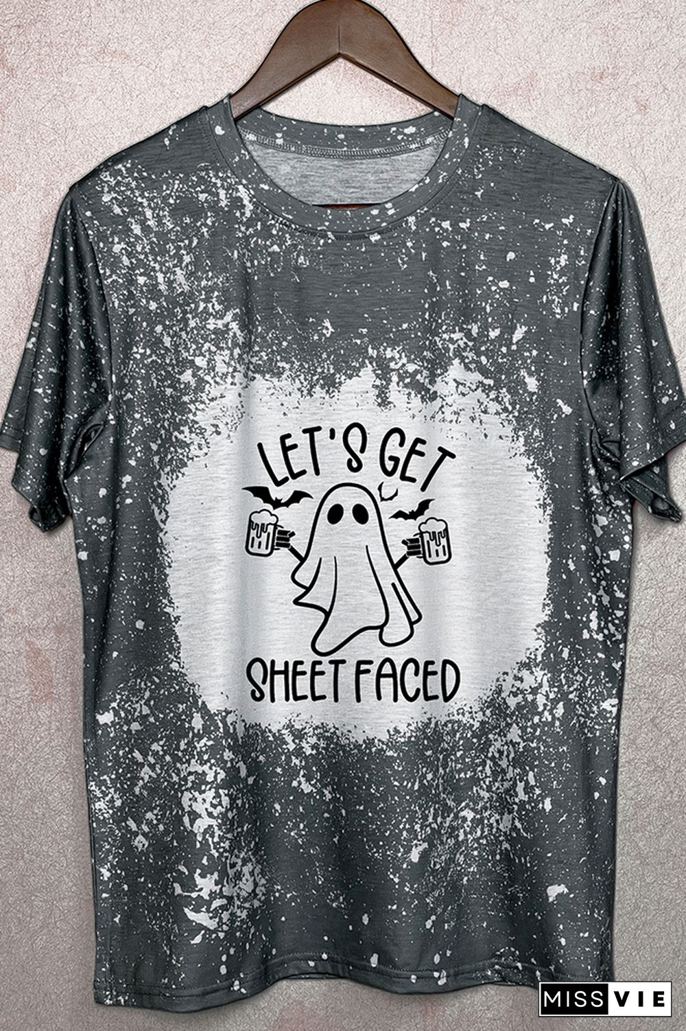 Let's get Sheet Faced ghost halloween Graphic Tee Wholesale