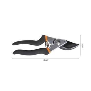 Fiskars 58 in. Cut Capacity Steel Blade with Non-Slip Grip Bypass Hand Pruning Shears 396881-1003