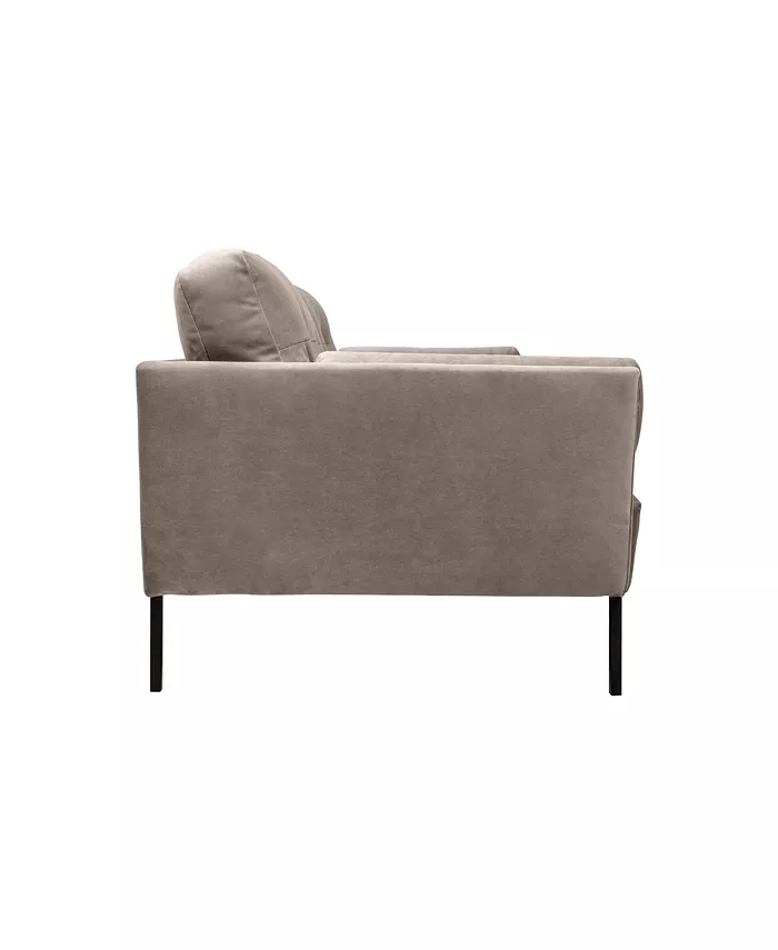 Armen Living Michalina 84 Velvet with Metal Legs Sofa