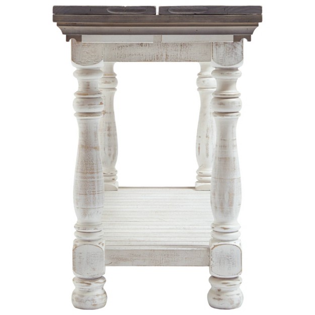 Havalance Flip Flop Sofa Table Gray white Signature Design By Ashley