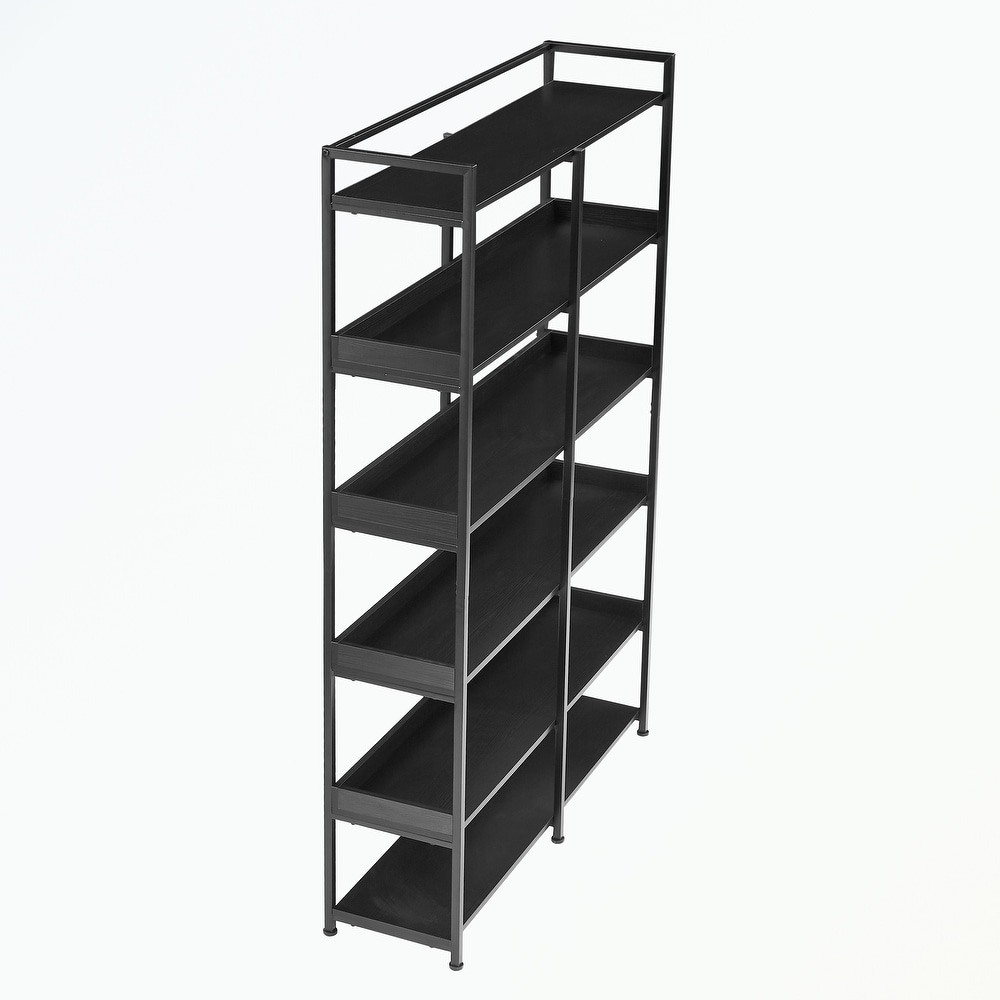 Bookshelf with MDF Boards Stainless Steel Frame